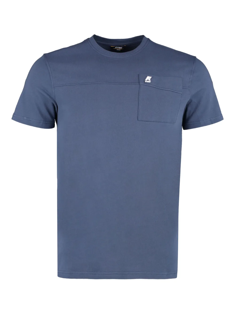 K-Way patch-pocket cotton T-shirt | Blue | Image 1