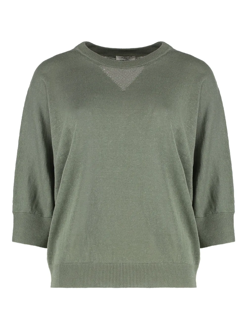 Peserico crop-sleeve sweater Wit