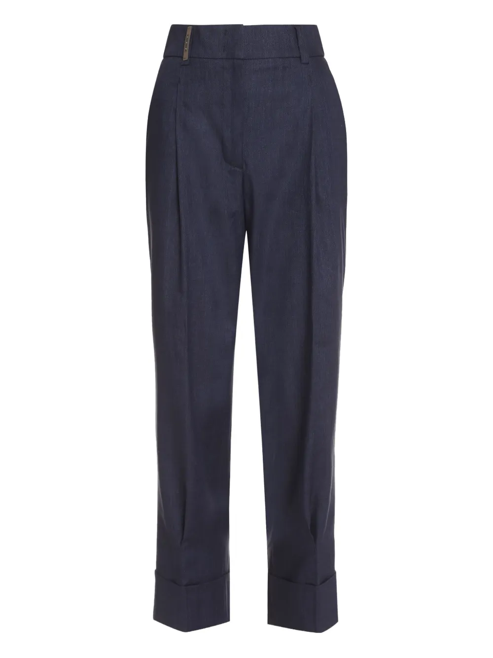 Peserico cuffed tailored trousers Blauw