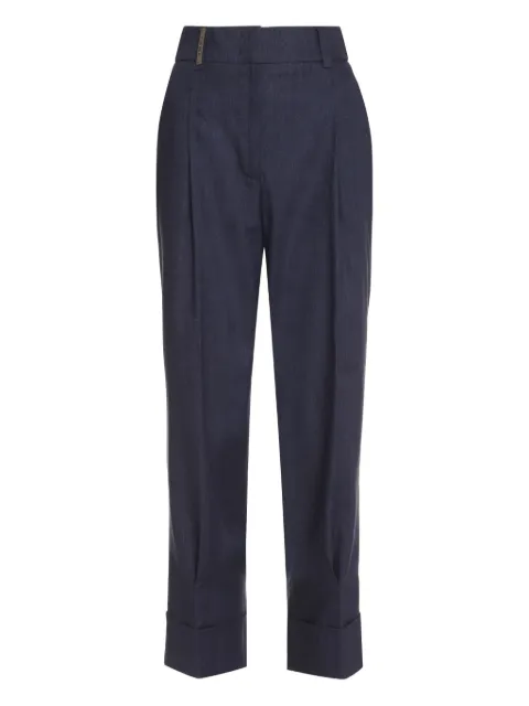 Peserico cuffed tailored trousers