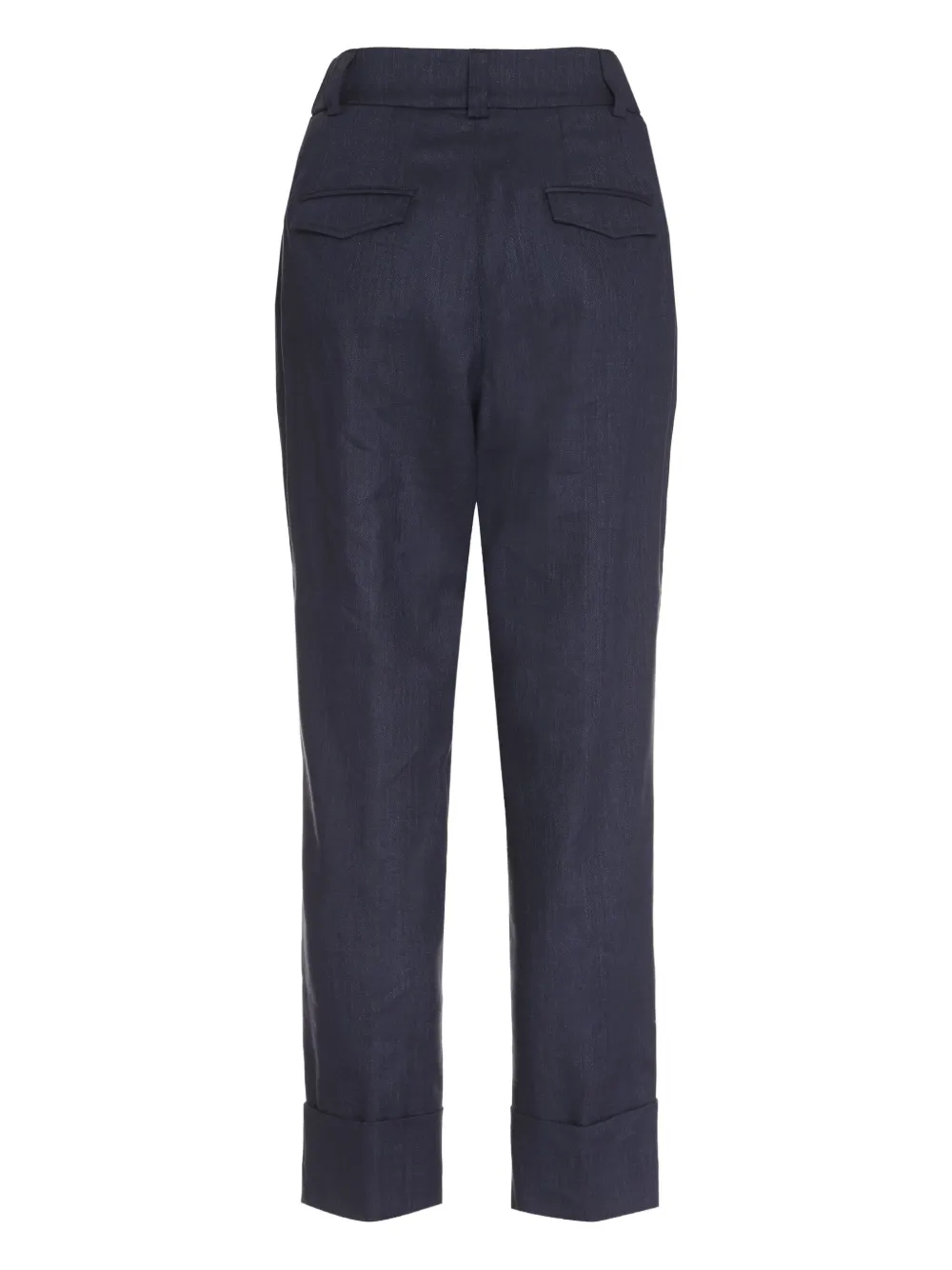Peserico cuffed tailored trousers Blauw