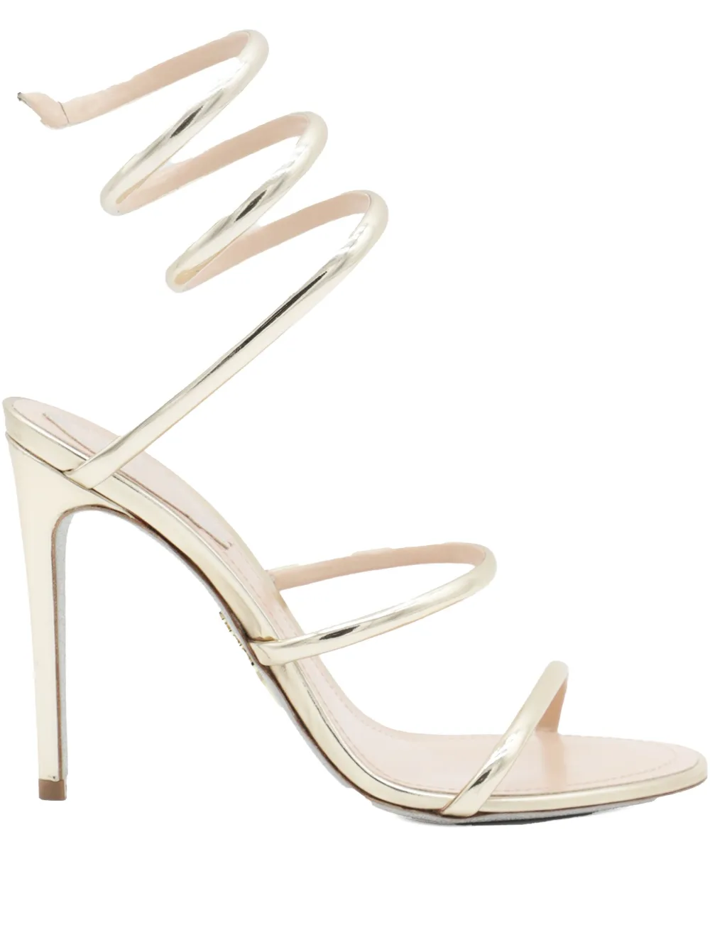 René Caovilla 105mm Cleo sandals Metallic