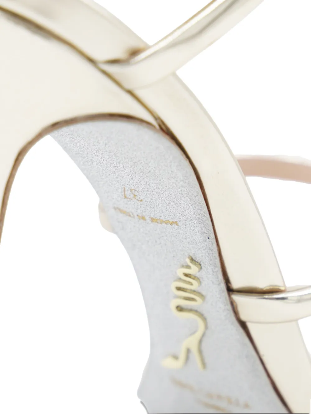 René Caovilla 105mm Cleo sandals Metallic