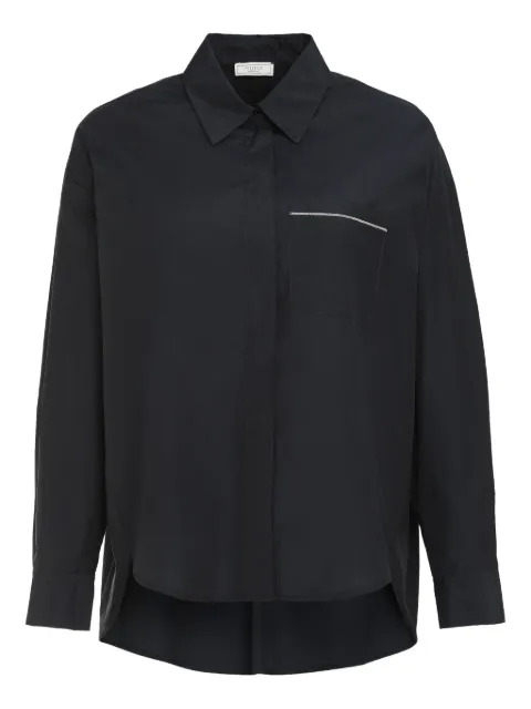 Peserico beaded-pocket shirt