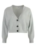 Peserico ribbed-knit button cardigan - Grey