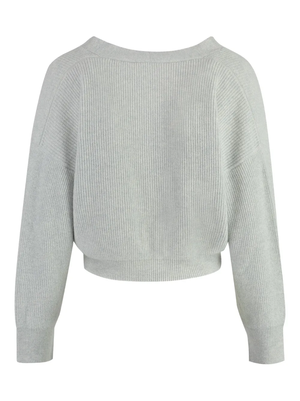 Peserico ribbed-knit button cardigan Grijs
