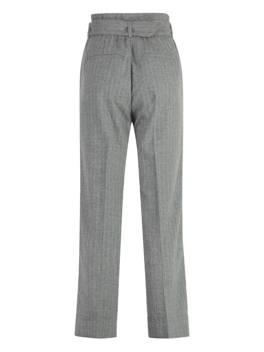 Peserico pinstripe belted trousers Grijs