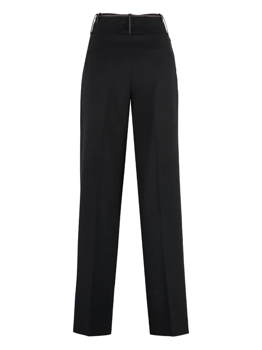 Peserico drawstring-waist trousers Zwart