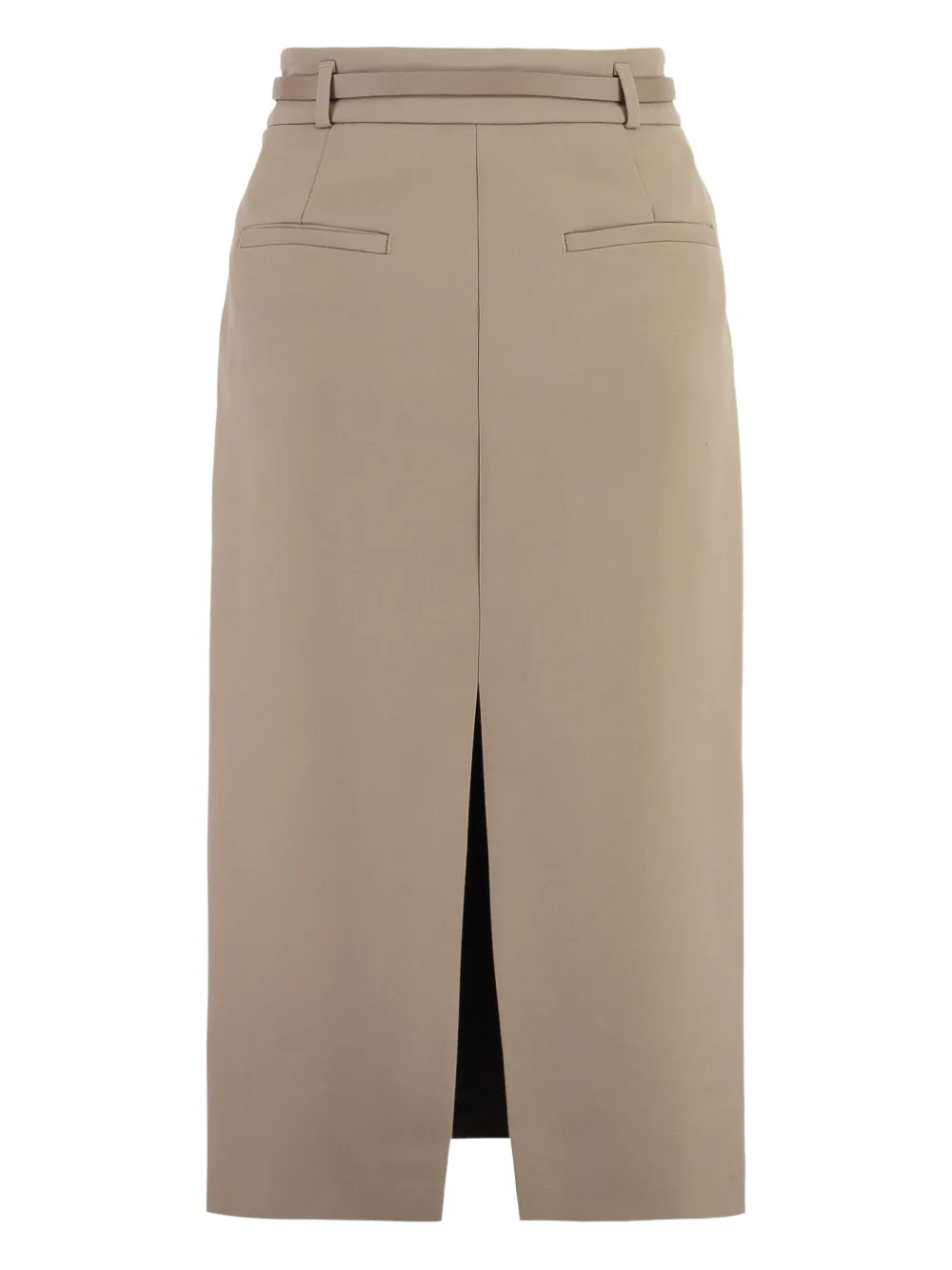 Peserico belted pencil midi skirt Beige