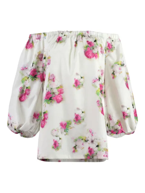Max Mara floral-print balloon-sleeve blouse
