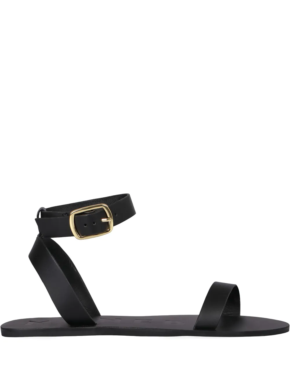 Manebi ankle-strap leather sandals Black