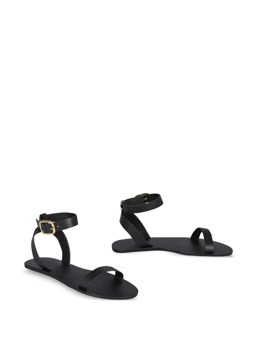 Manebi ankle-strap leather sandals Black