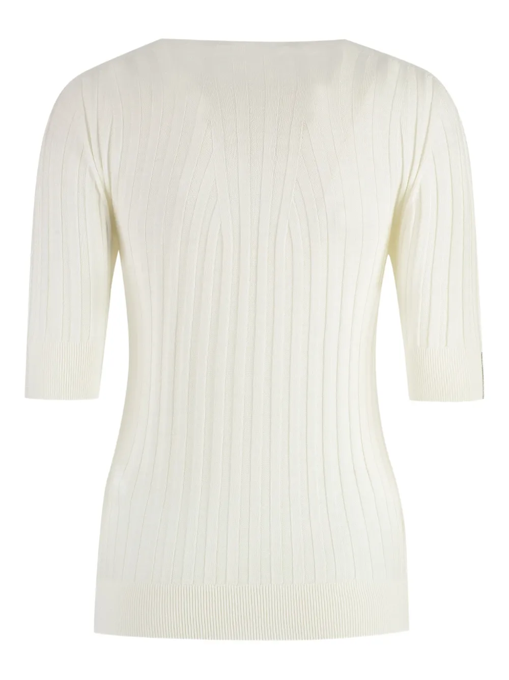 Peserico ribbed knit T-shirt Wit