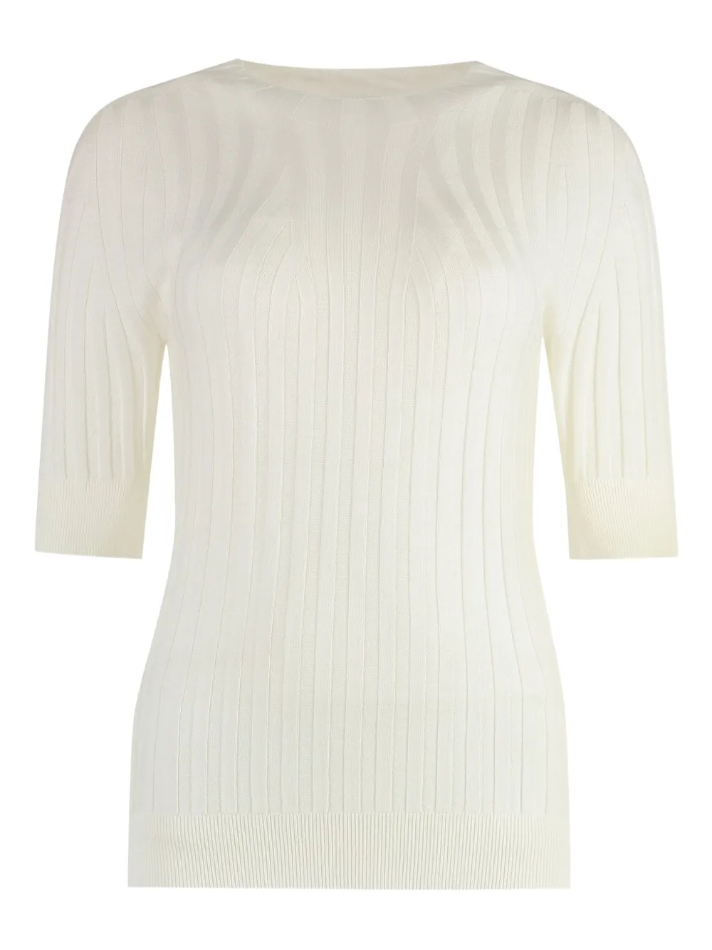 Peserico ribbed knit T-shirt Wit