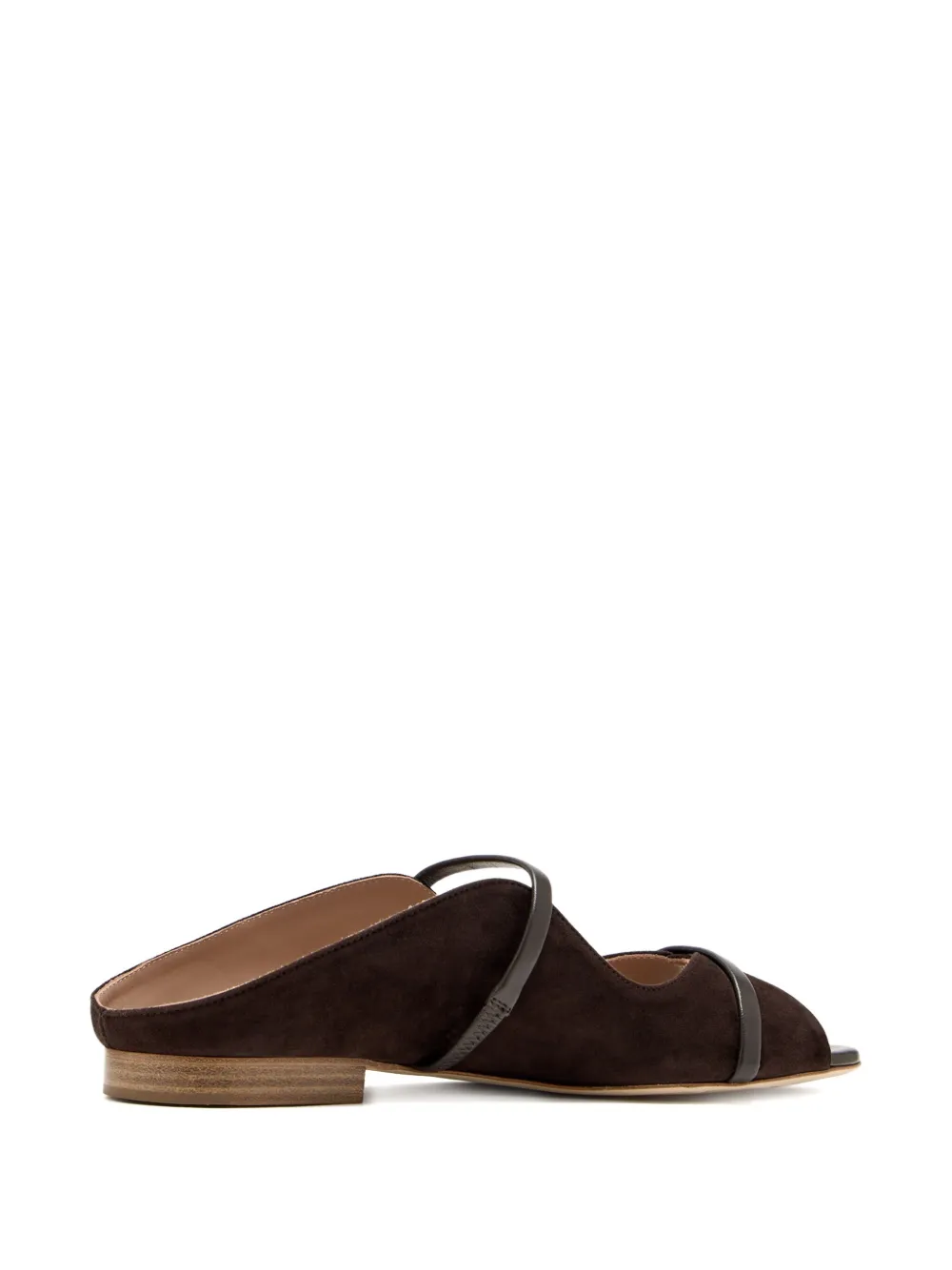 Malone Souliers Norah leather-trimmed suede mules Brown