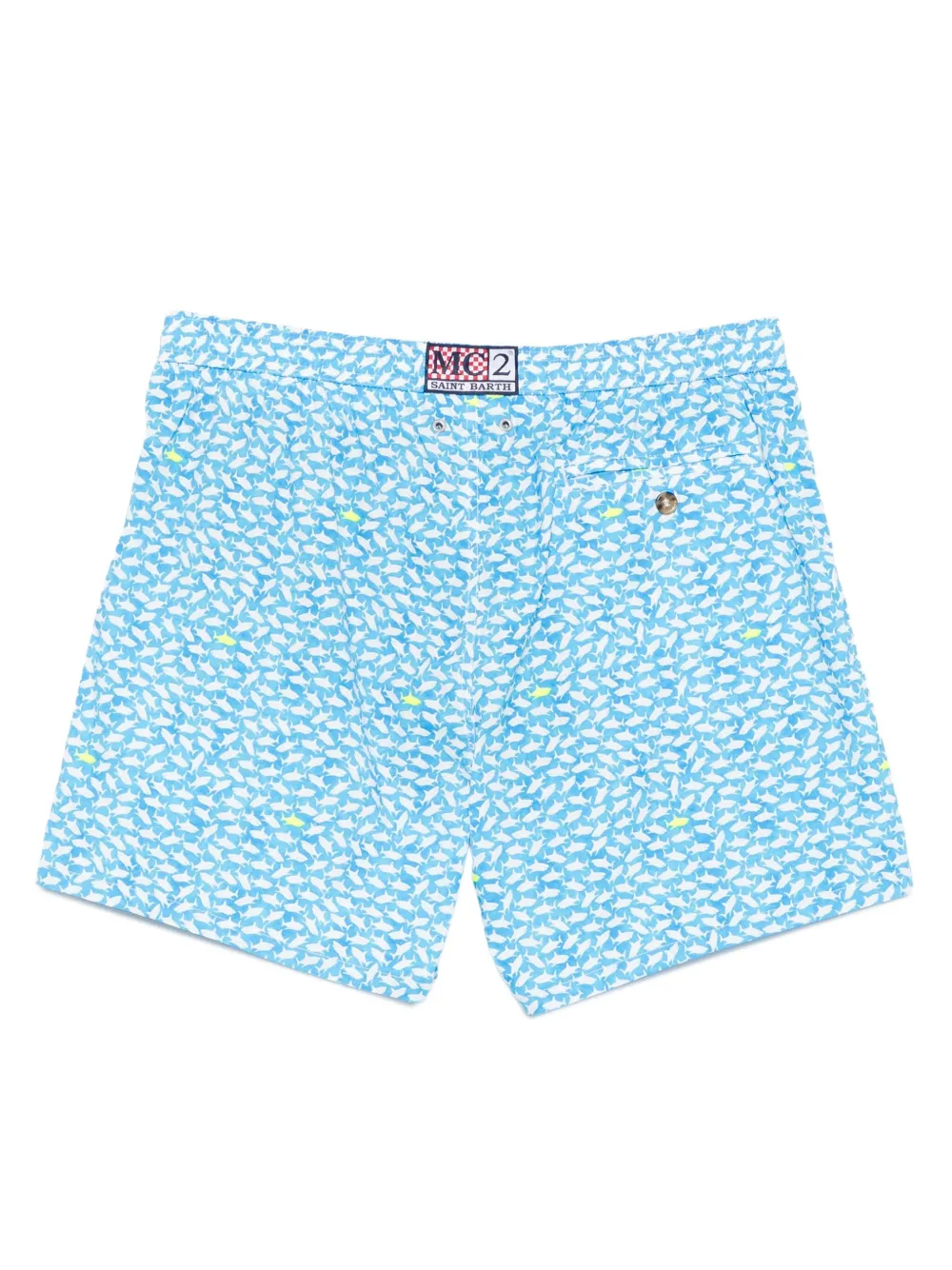 MC2 Saint Barth Zwembroek met vissenprint Blauw