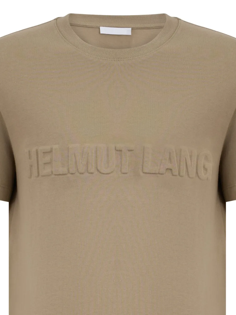 Helmut Lang T-shirt met logo-reliëf Bruin