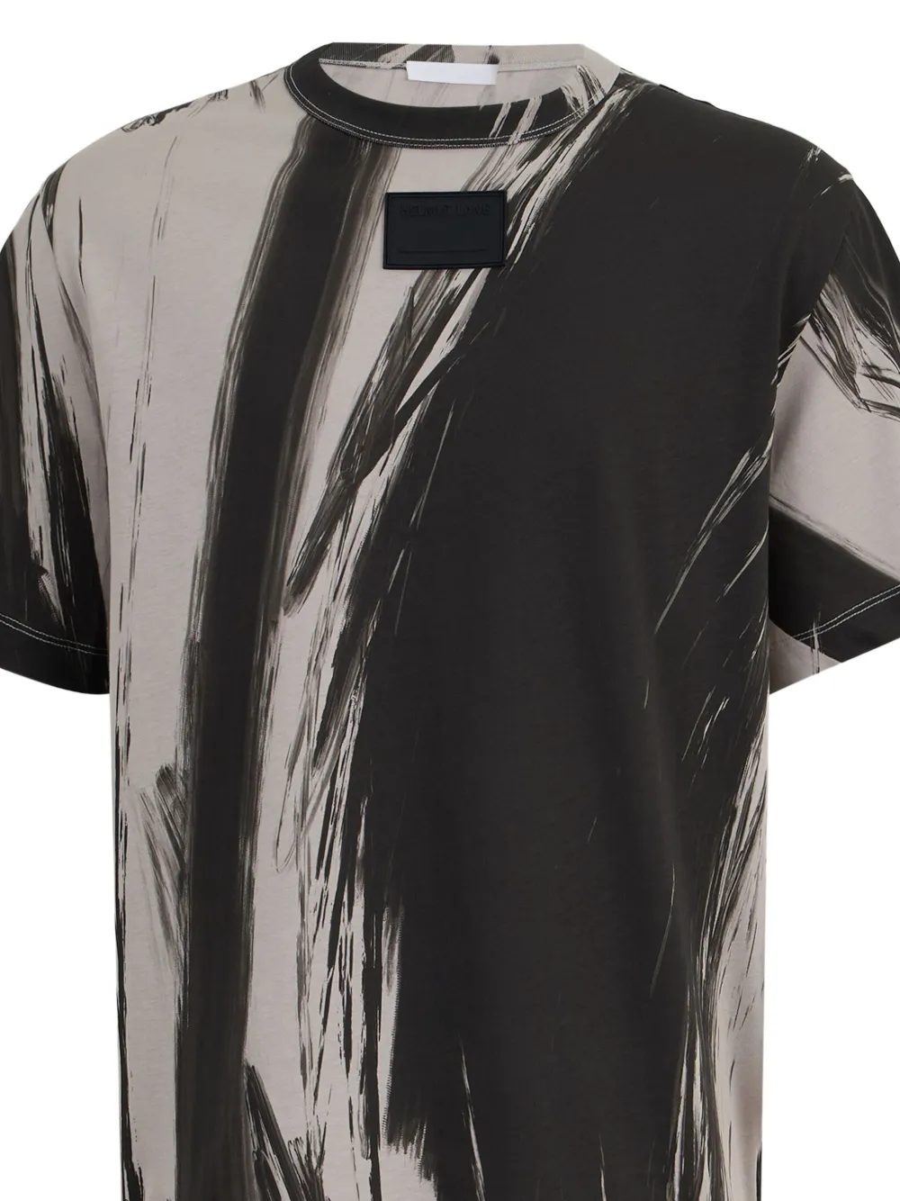 Helmut Lang T-shirt met verenprint Grijs