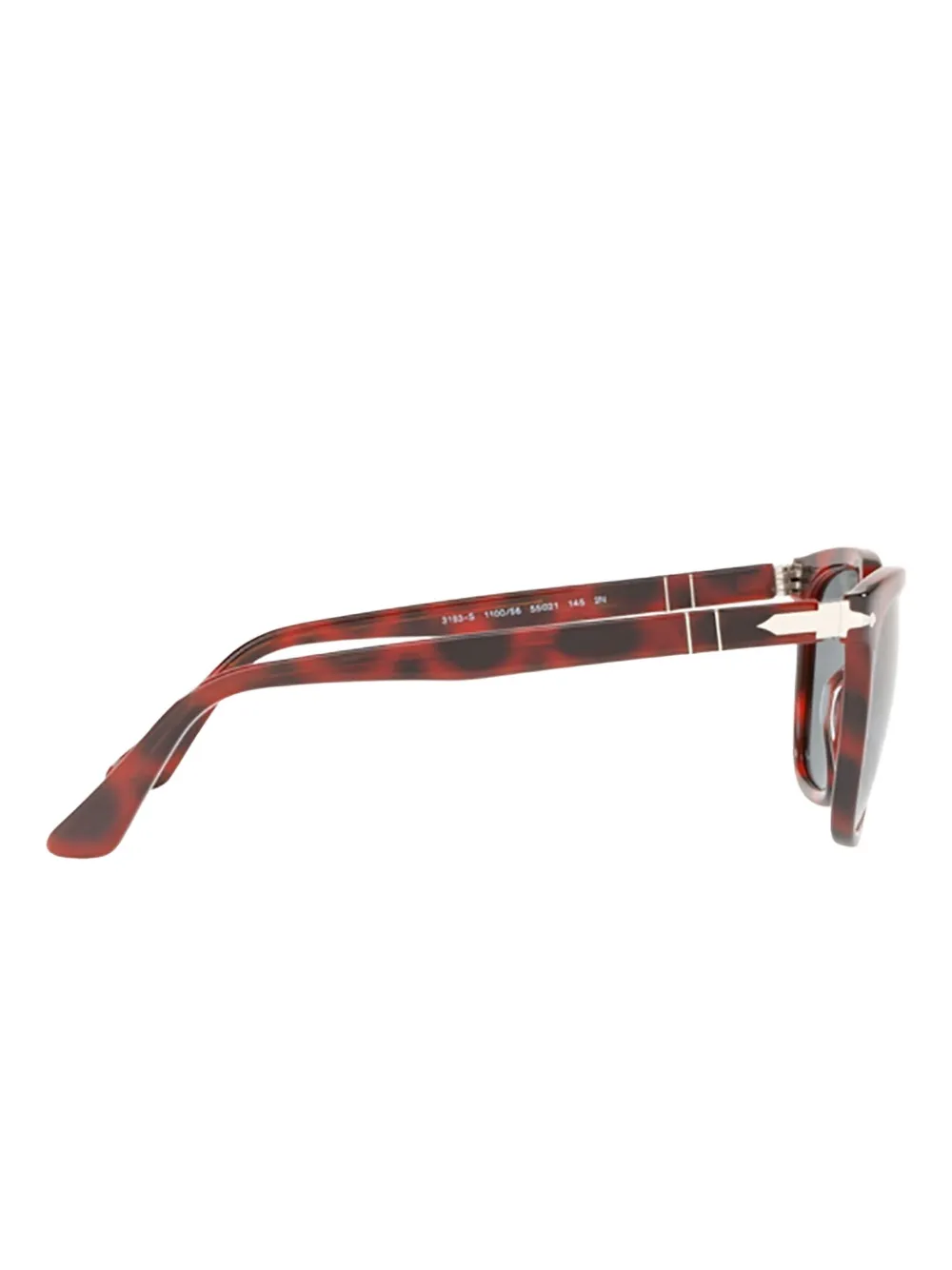 Persol PO3193S zonnebril met vierkant montuur en schildpadschild-design Rood