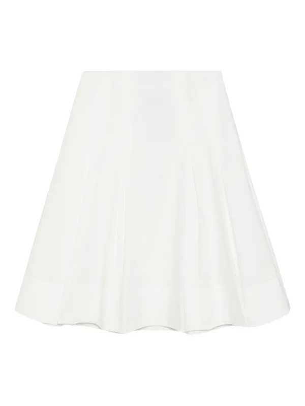 Simkhai Samantha Pleated Midi Skirt in White