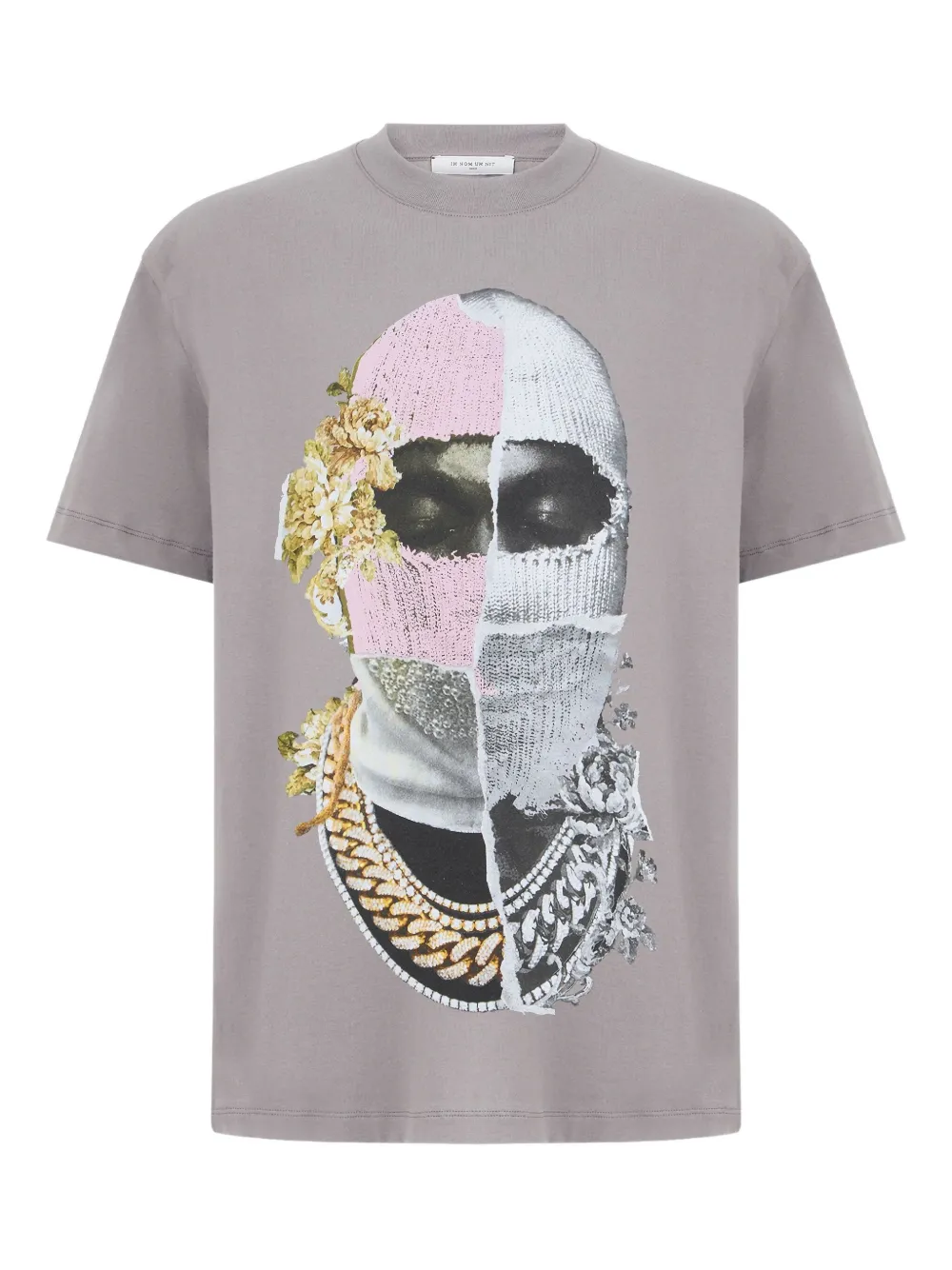Ih Nom Uh Nit Newspaper Mask T-shirt | Grey | Image 1