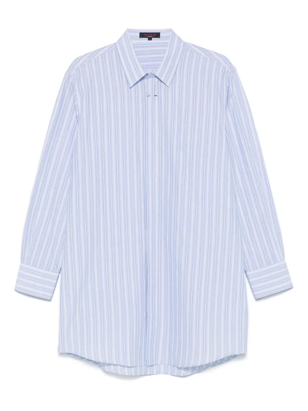 pinstriped shirtdress