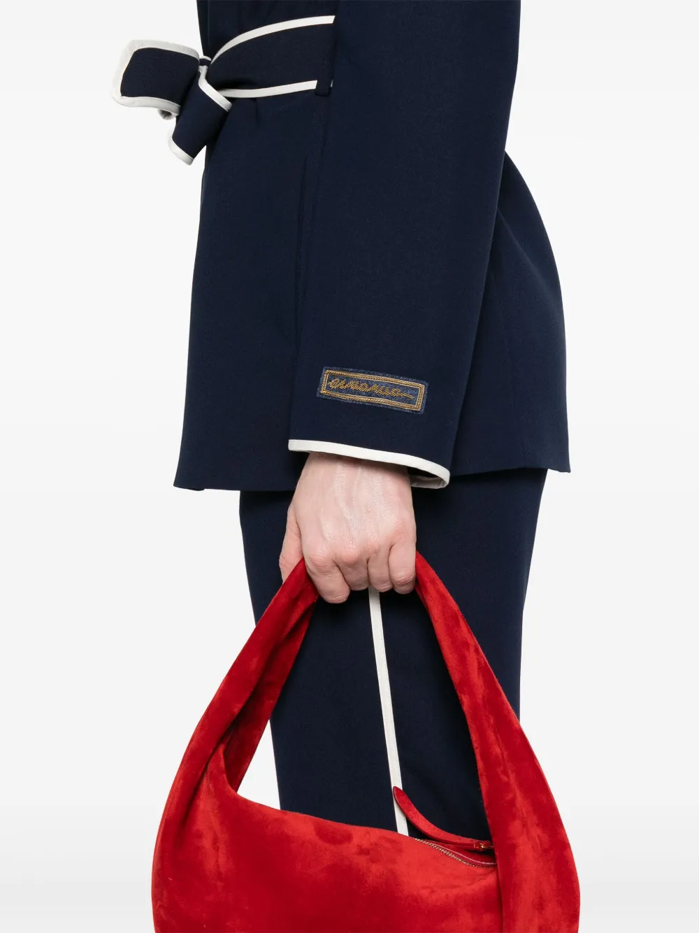 ERMANNO FIRENZE Blazer met ceintuur Blauw