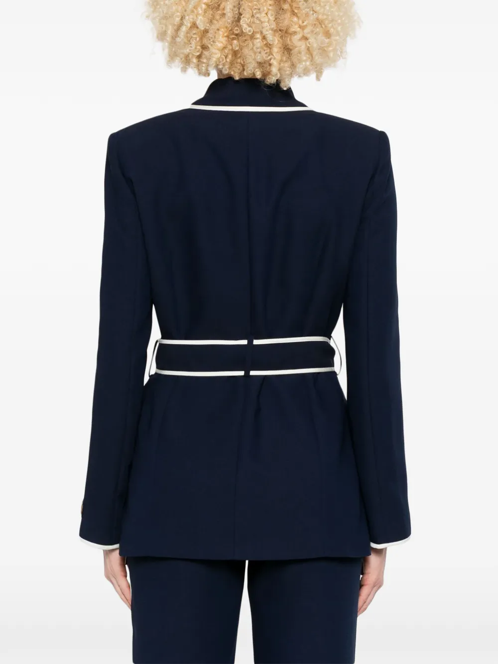 ERMANNO FIRENZE Blazer met ceintuur Blauw