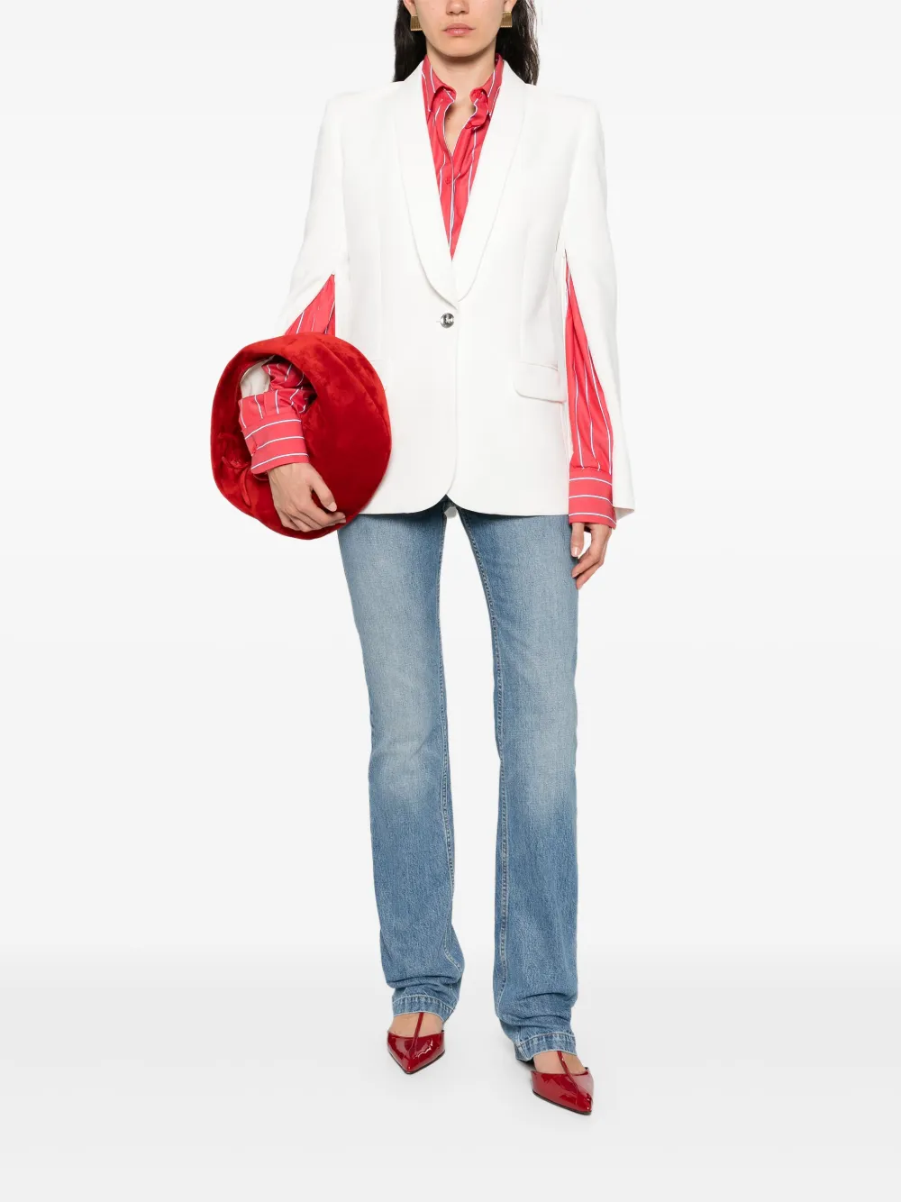 Barbara Bui logo-plaque jeans - Blauw