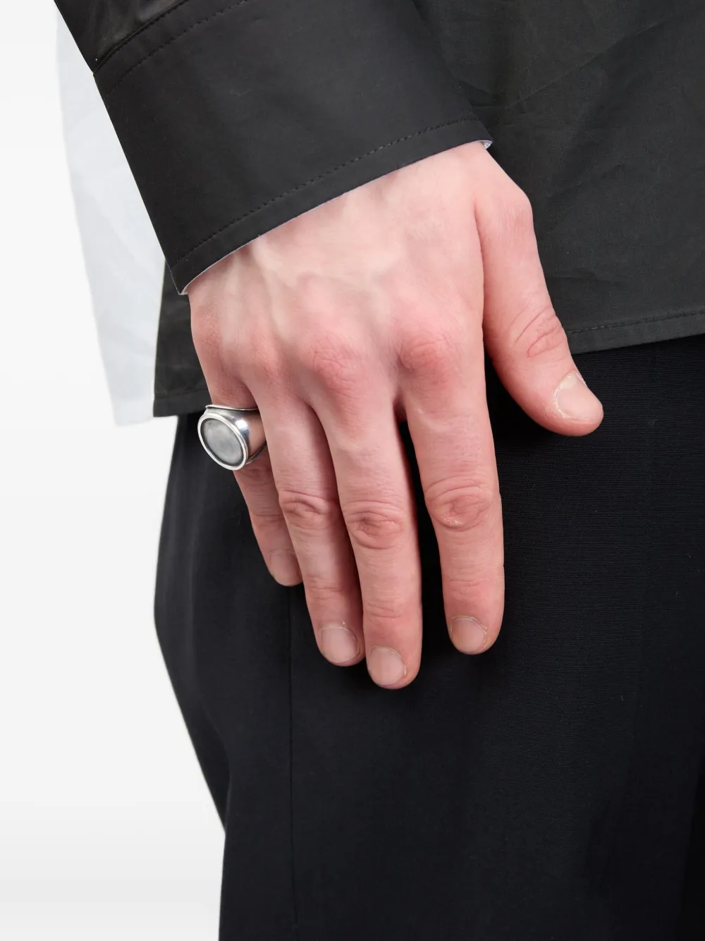 MM6 Maison Margiela Minimal logo 4mm ring | Image 2