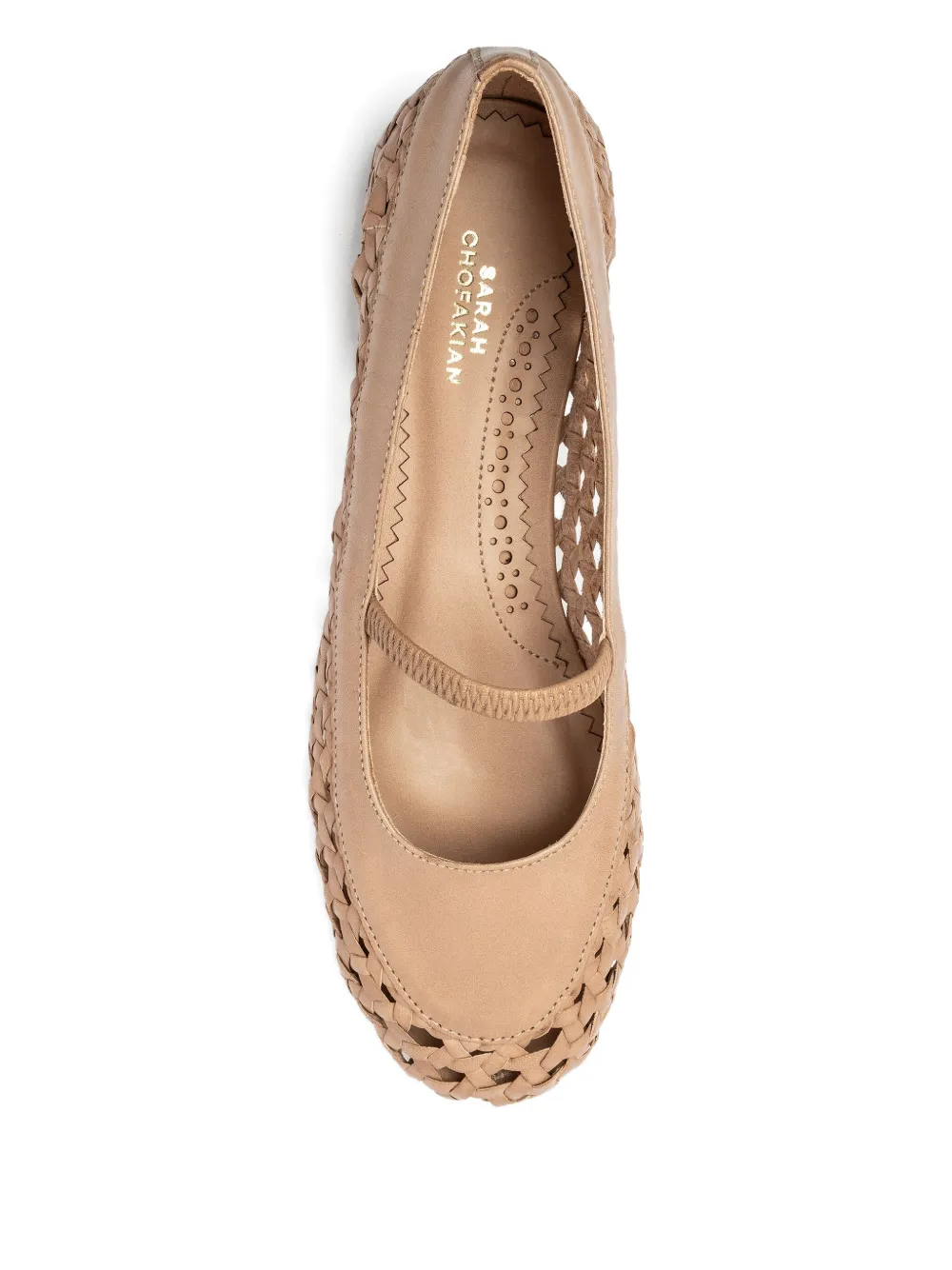 Sarah Chofakian Pritzker woven ballet flats Neutrals