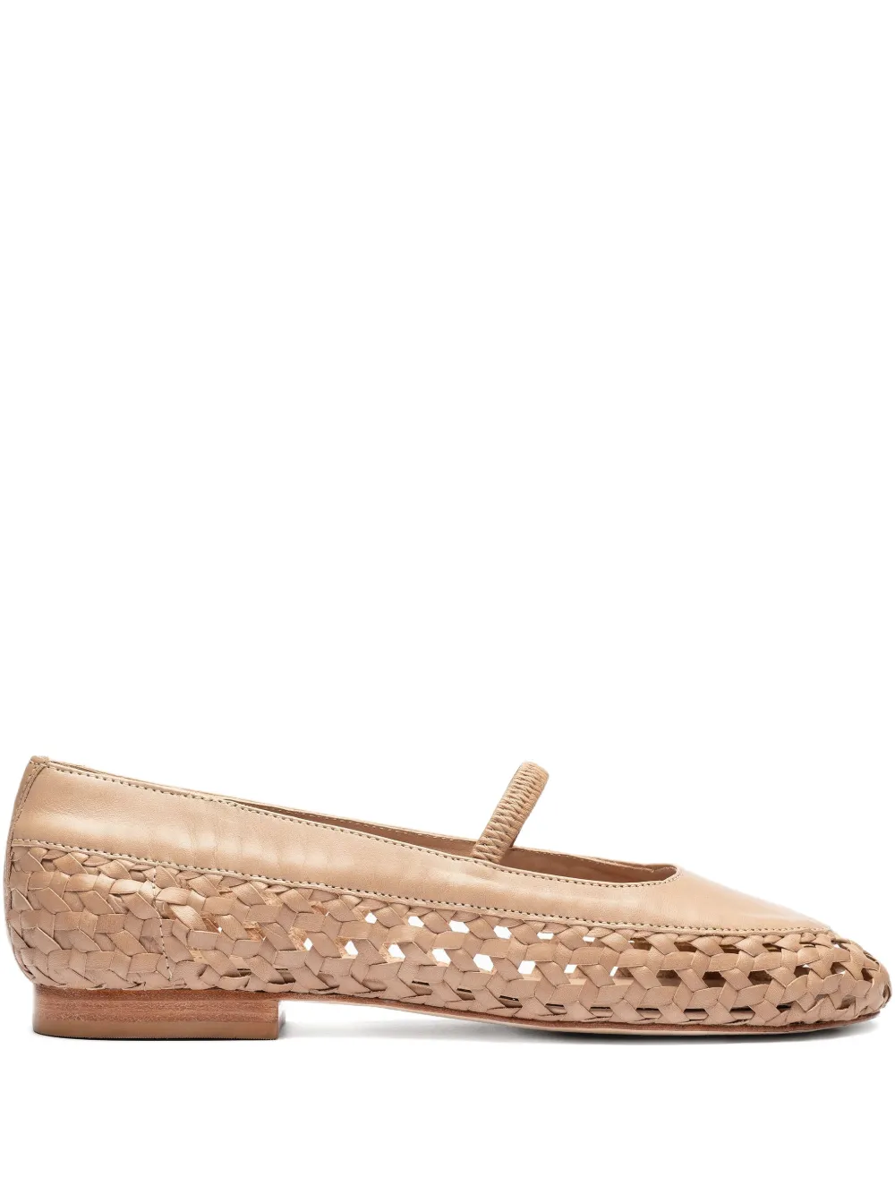 Sarah Chofakian Pritzker woven ballet flats Beige