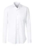 Fray long-sleeves shirt - White