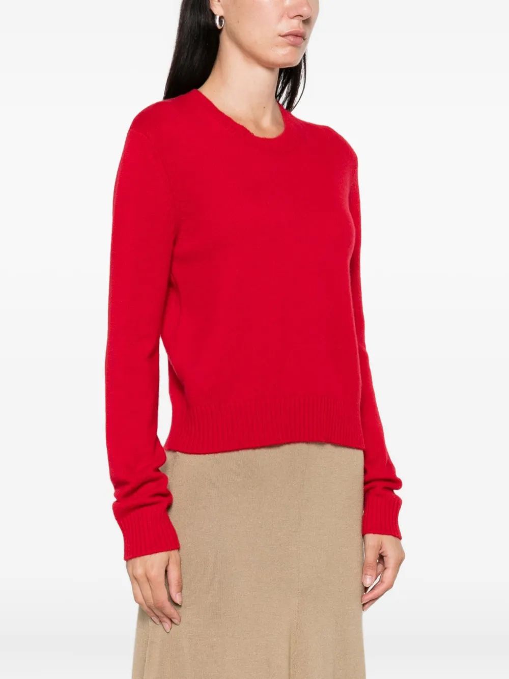 Lisa Yang Mable kasjmier trui met ronde hals Rood
