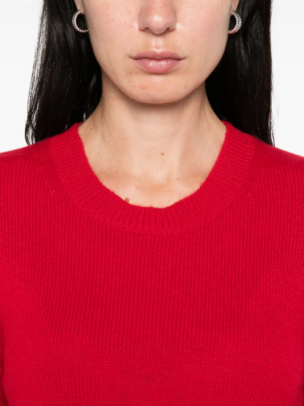 Lisa Yang Mable kasjmier trui met ronde hals Rood
