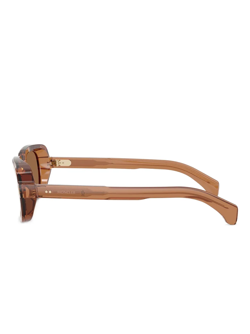 Moncler Eyewear Suntrap zonnebril met rechthoekig montuur Oranje