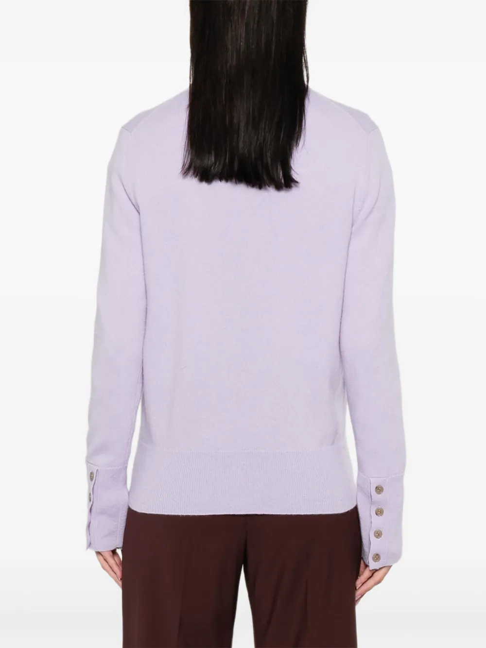 Lisa Yang Nellia kasjmier vest met knopen Paars