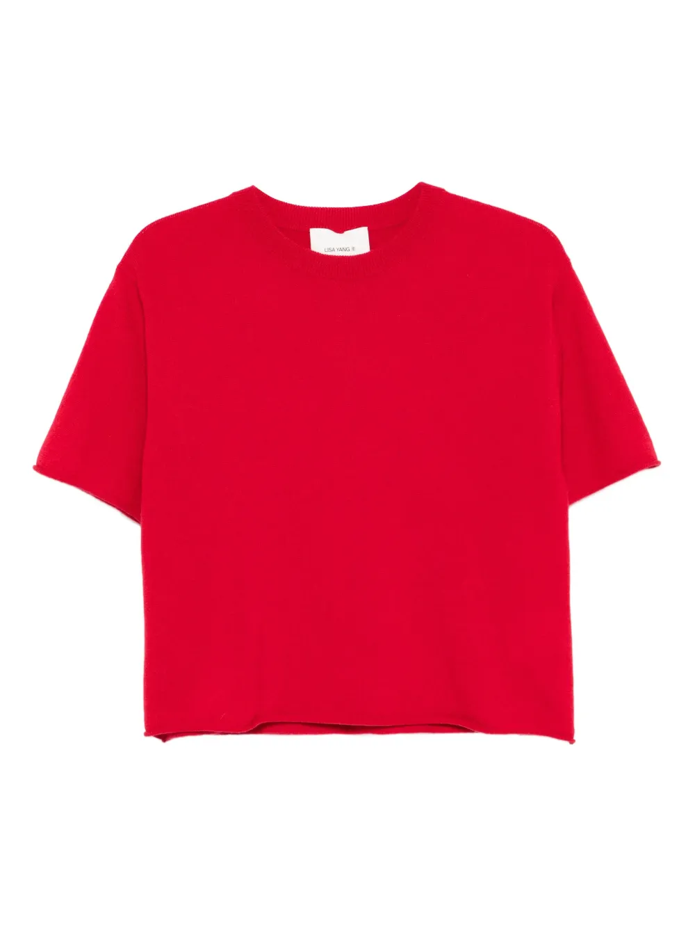 short-sleeve cashmere top