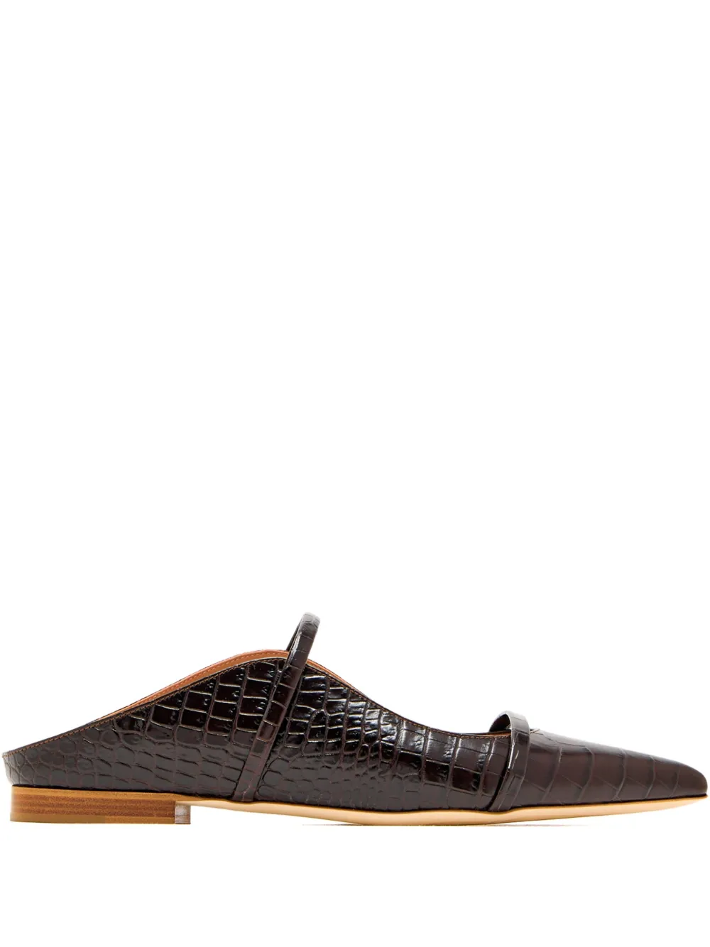 Malone Souliers Maureen crocodile-effect mules Brown