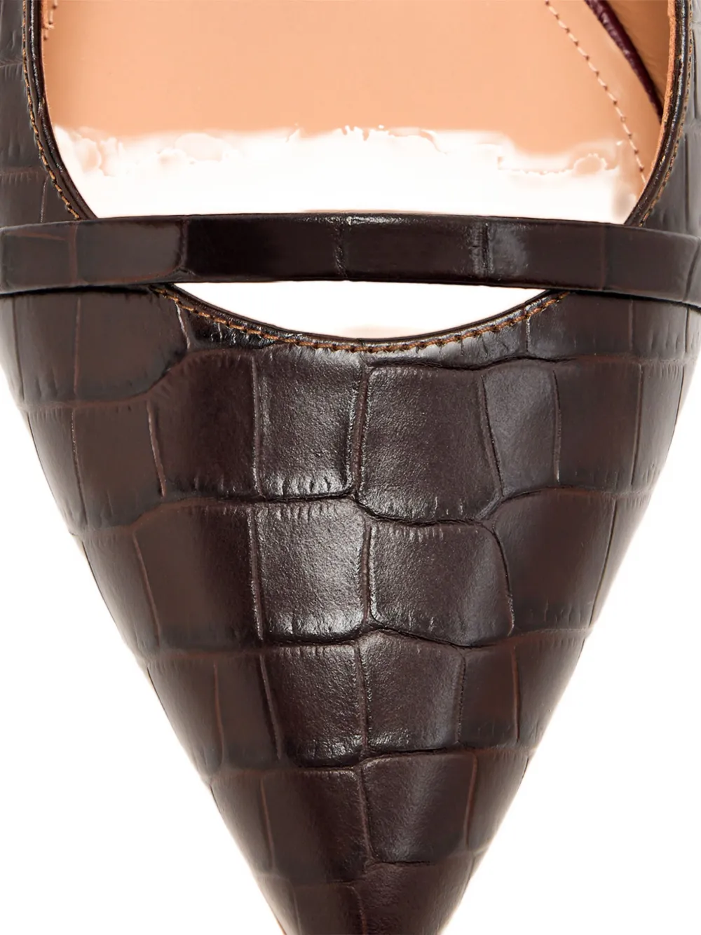 Malone Souliers Maureen Crocodile-effect Mules In Brown