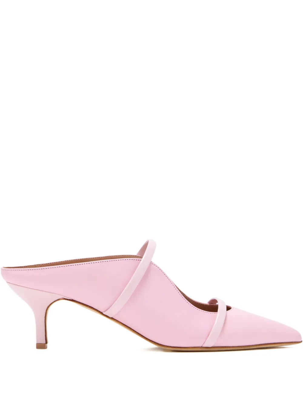 Malone Souliers 45mm Maureen leather double-strap mules Pink