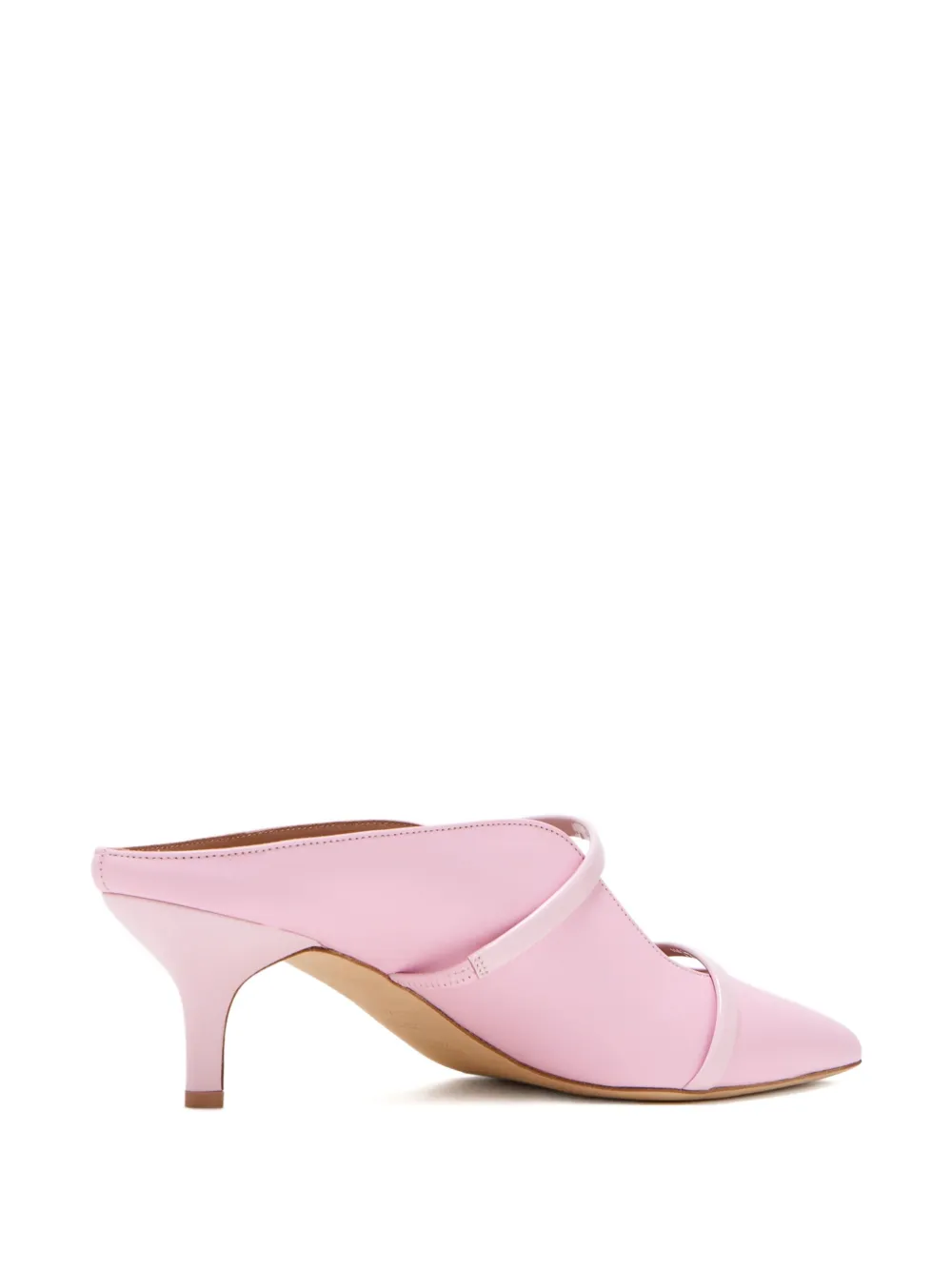 Malone Souliers 45 mm Maureen leren muiltjes met dubbele bandjes Roze
