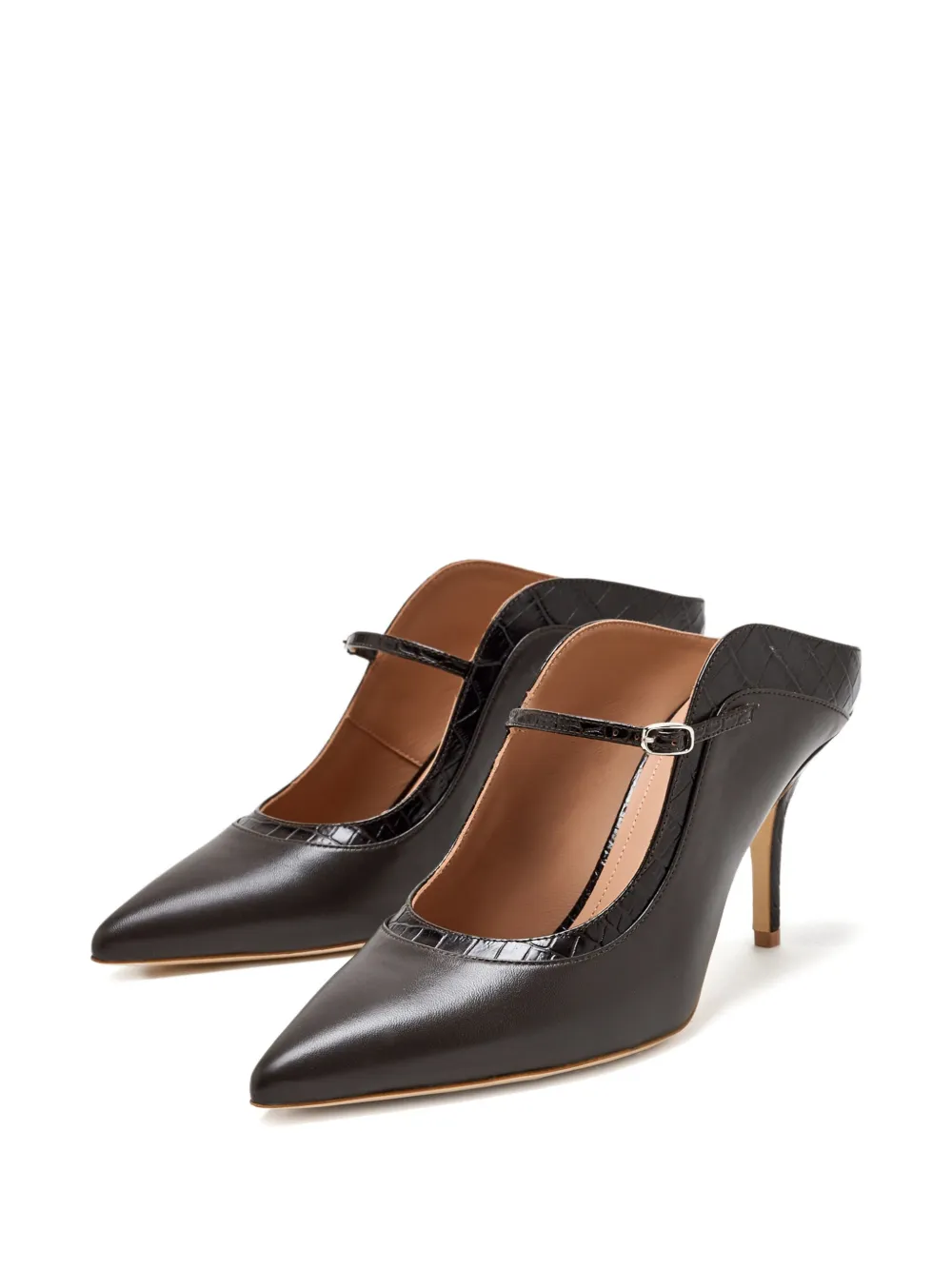 Malone Souliers pointed-toe heeled mules Brown