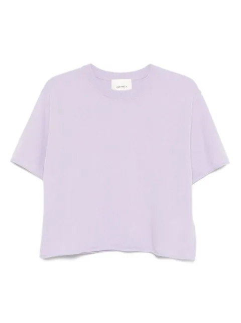 Lisa Yang short-sleeve cashmere knit top