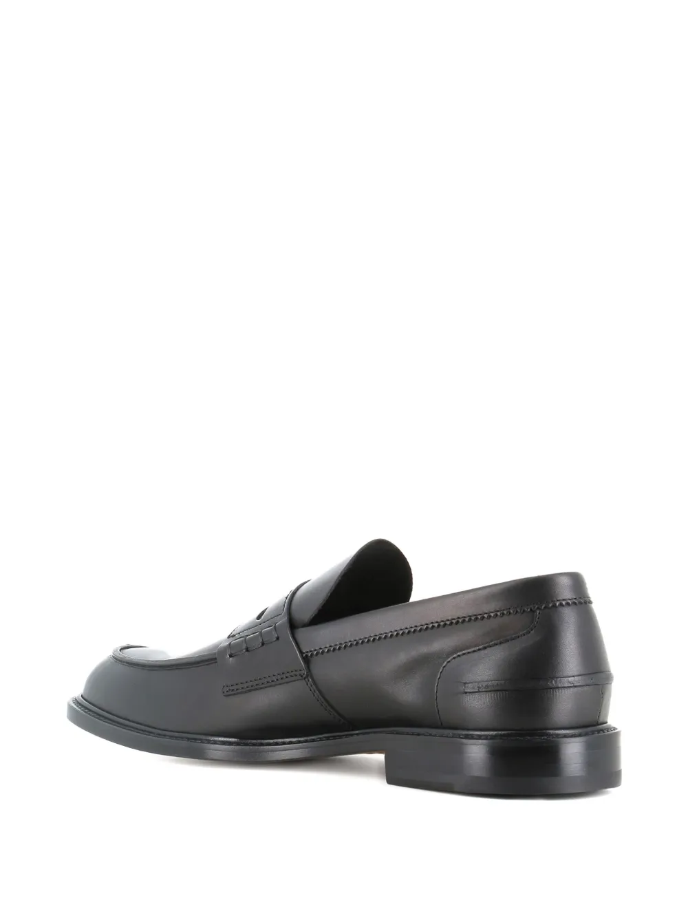 Tassinari leather penny loafers Black