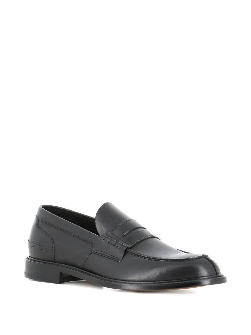 Tassinari leather penny loafers - Zwart