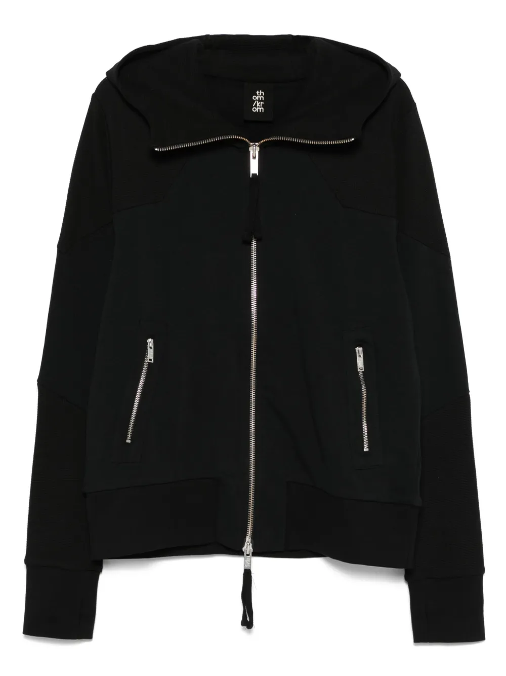 Thom Krom Hoodie van katoenblend Zwart
