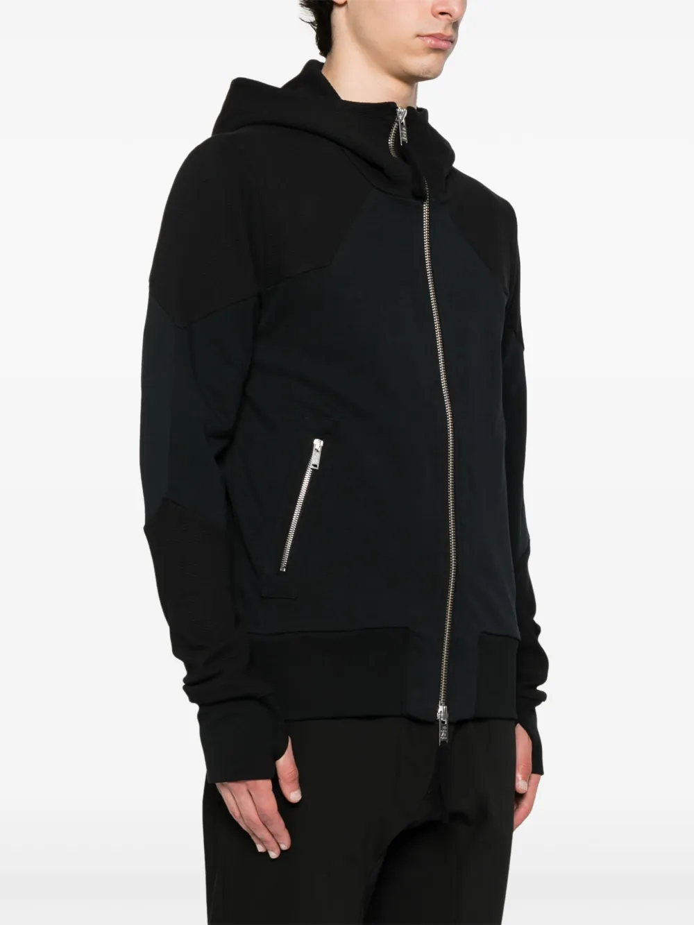 Thom Krom Hoodie van katoenblend Zwart