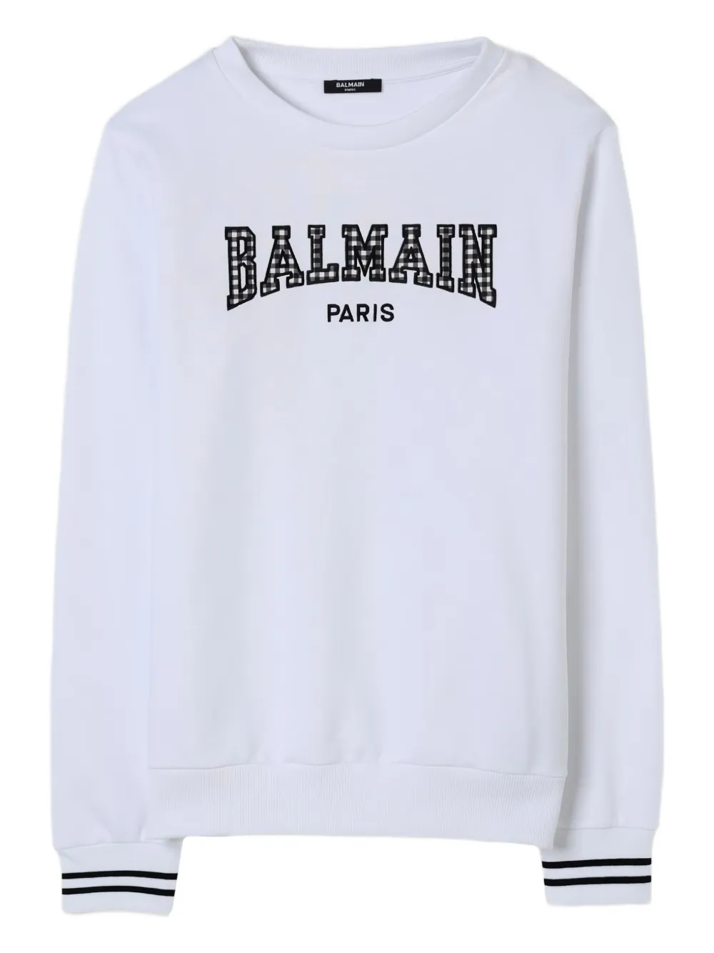 Balmain Kids logo-embroidered sweatshirt - Bianco