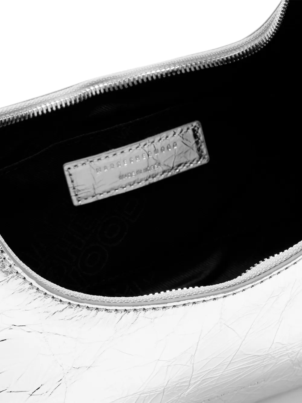 Margesherwood Hobo Metallic-effect Shoulder Bag In White